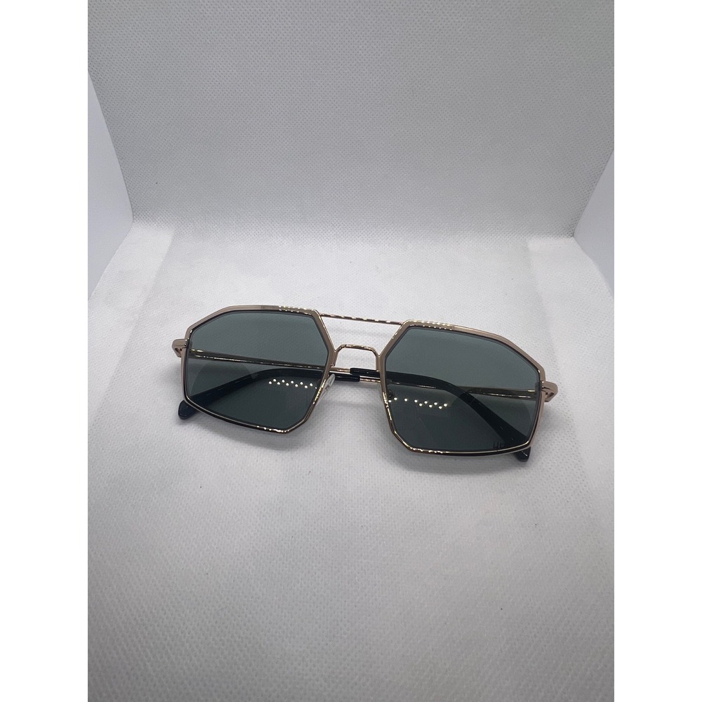 Unique Design Milano Wild Bill C.M4 Gold Geometric Aviator Sunglasses Italy 56mm